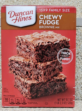 咀嚼软糖布朗尼蛋糕预拌粉DUNCAN HINES CHEWY FUDGE BROWNIE MIX