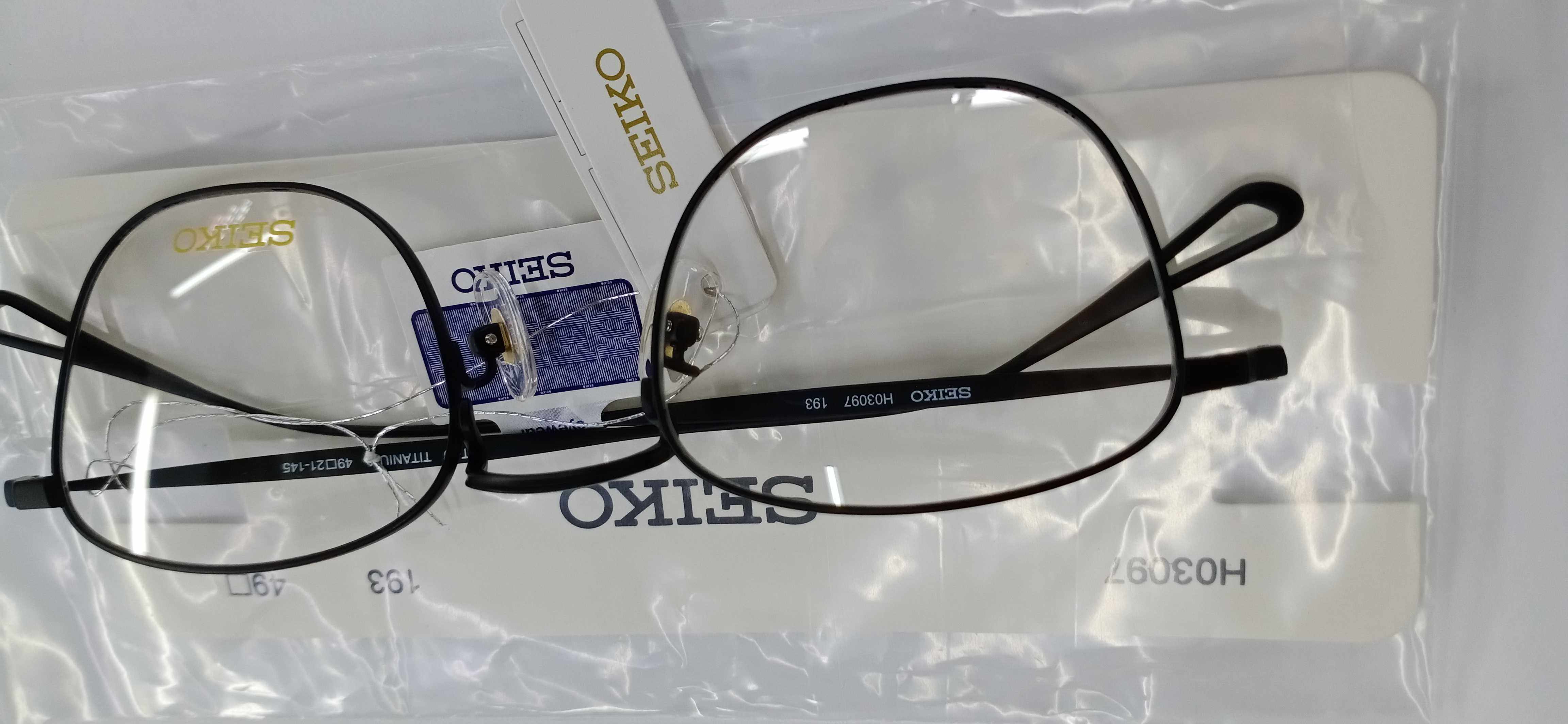 精工眼镜镜架半框纯钛近视男款商务眼镜框H03097色号193黑色