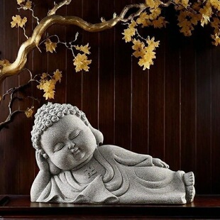 青砂石如意金箍棒释迦牟尼茶宠摆件微景观饰品盆景鱼缸造景佛茶玩