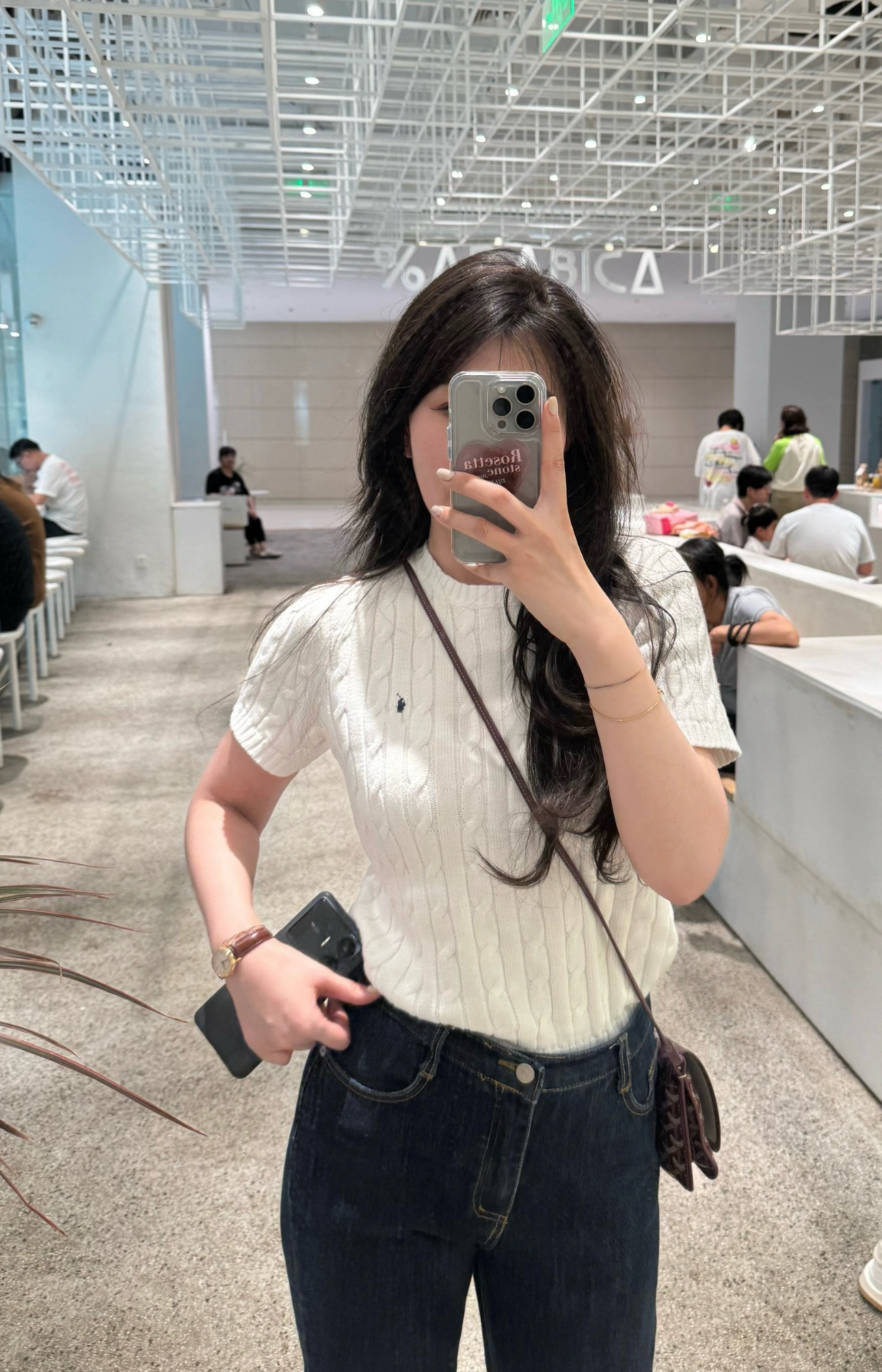 老钱风春夏薄款翻领小马绞花圆领短袖针织衫polo领纯棉男女上衣