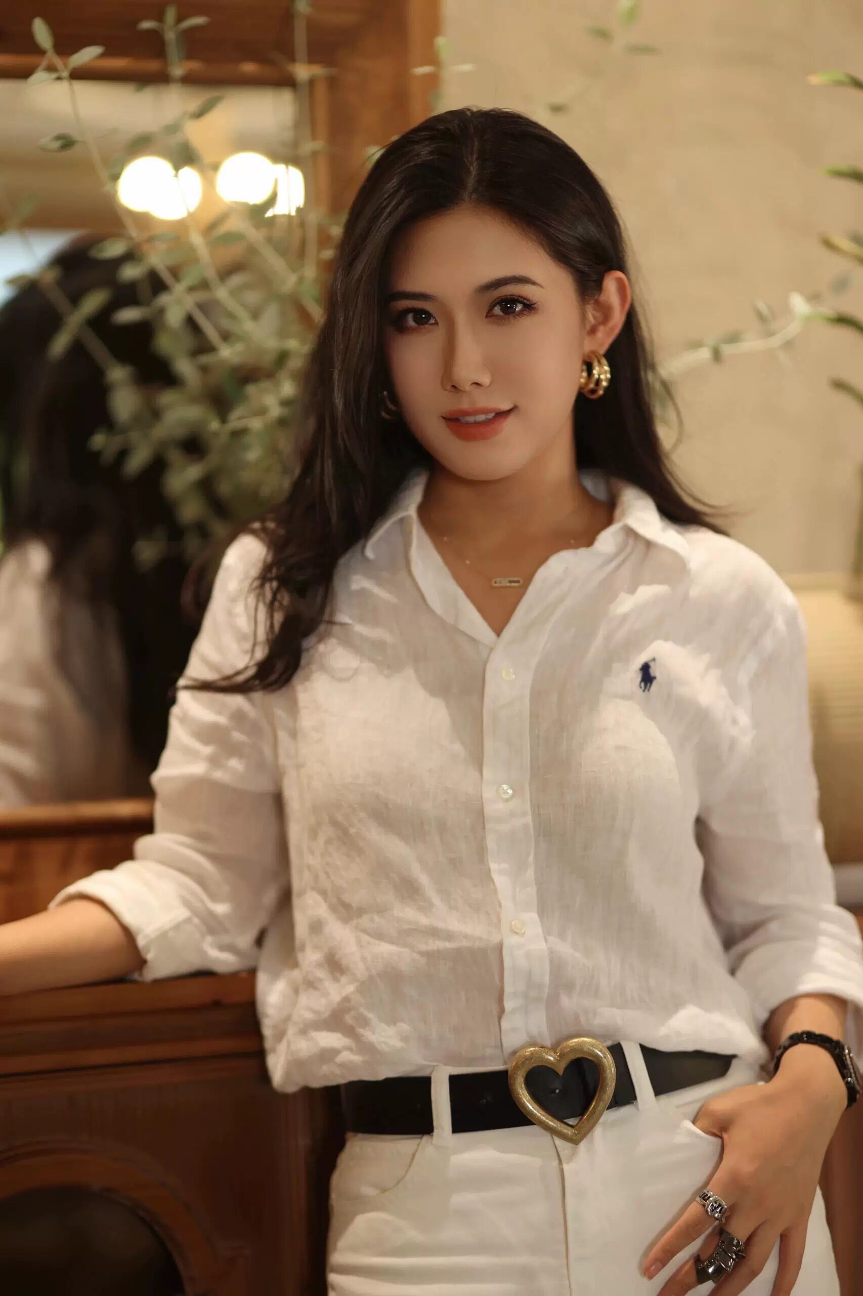 【现货】小马亚麻衬衫女长袖Polo休闲宽松通勤外套春夏薄款防晒衣