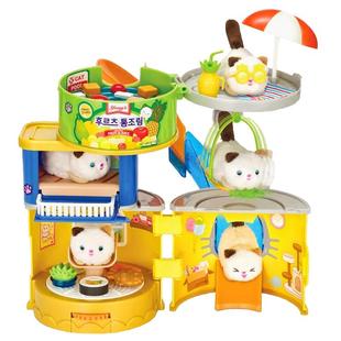 mimiworld貓咪罐頭塔貪吃萌寵毛絨動物仿真發聲過家家玩具禮物女