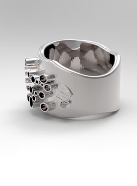 当代首饰设计坚韧主题小众高级品感纯银镀金戒指