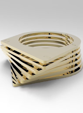 原创设计【谍影重重】戒指小众独特造型结构主义设计