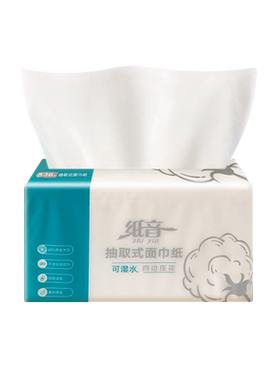 纸音405张80包4层可湿水抽纸
