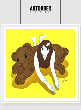 Takeru Amano天野健潮流艺术装饰画小众客厅卧室书房高清少女挂画