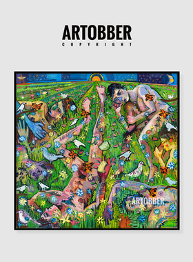 Andrew Salgado客厅卧室餐厅玄关包邮高清挂画潮流艺术涂鸦装饰画