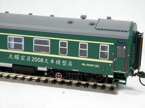 新品天赐宝贝N27 25B型1：87火车模型绿皮客运车厢YZ YW RW XL 行