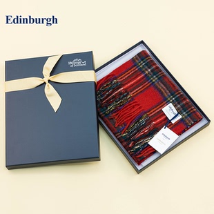英伦风格 子披肩苏格兰爱丁堡羊毛围巾女冬格子圣诞新年礼品礼物