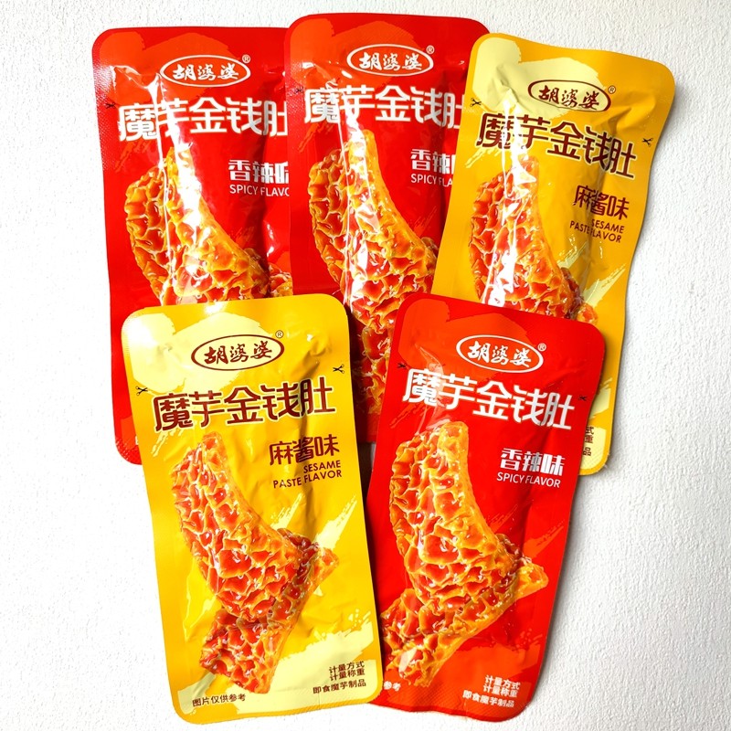 胡婆婆魔芋金钱肚麻酱味香辣味散称即食办公室休闲零食
