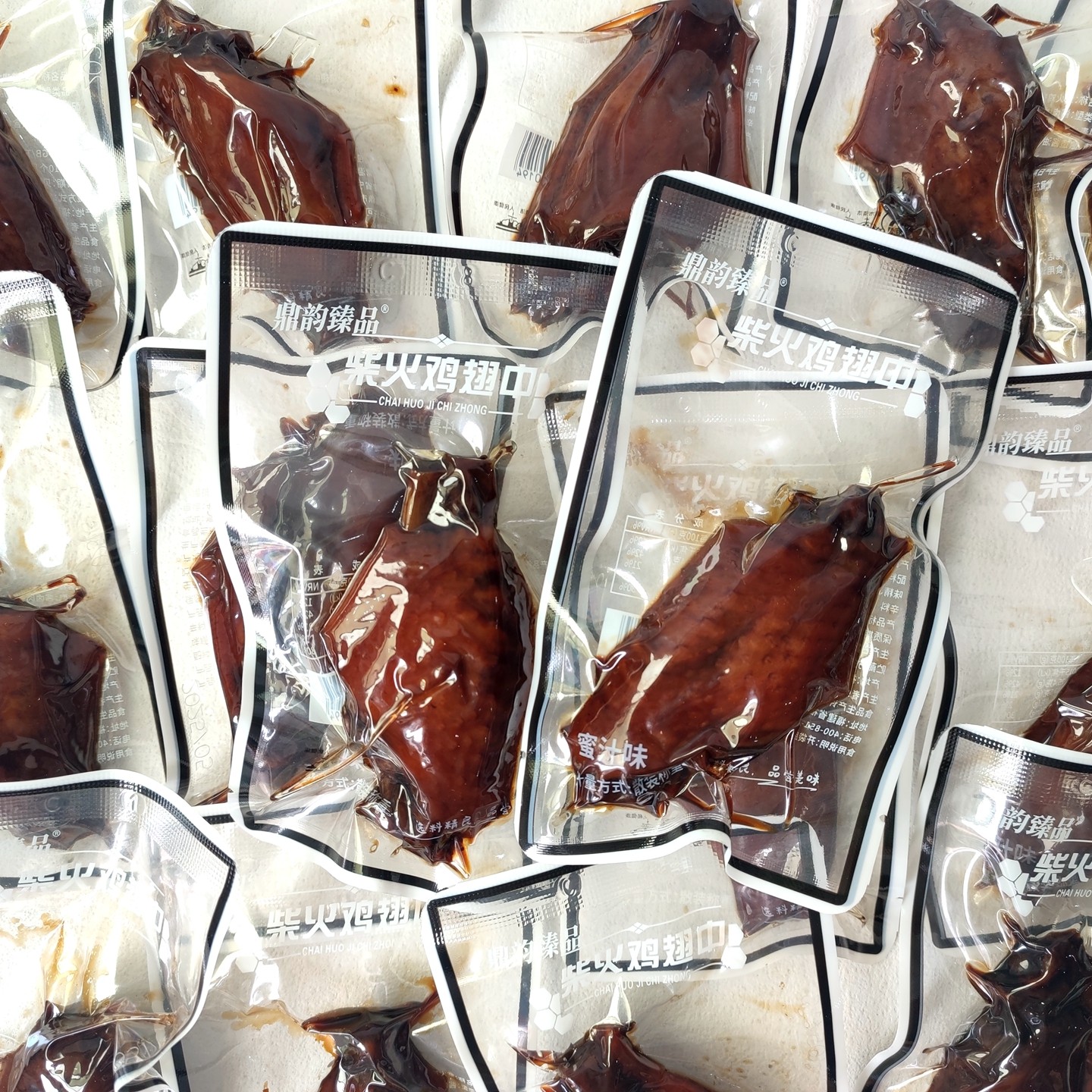 鼎韵臻品柴火鸡翅中蜜汁鸡翅卤味熟食真空包装即食追剧休闲零食