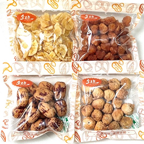 金美辰虎皮去核枣无花果干香蕉片桂圆肉干独立包装称重休闲零食