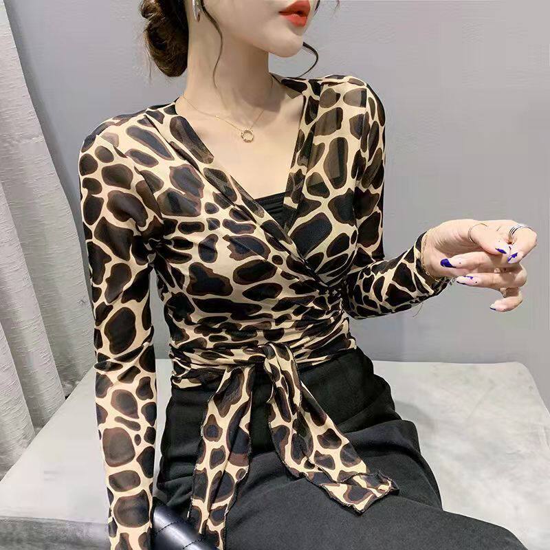 豹纹元素上衣轻奢高级感小开衫
