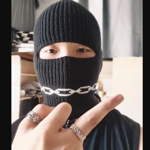 男士秋冬保暖针织巴拉克拉瓦帽