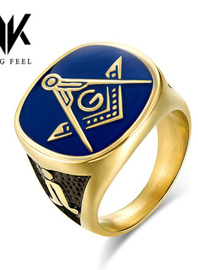 光明会全视之眼钛钢男士戒指