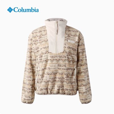 2025秋冬新款Columbia哥伦比亚女户外休闲套头半拉链抓绒衣AR7872