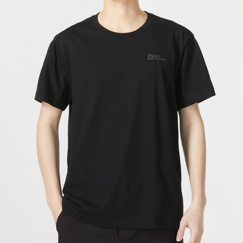 狼爪黑色圆领短袖男夏季运动服休闲宽松半袖T恤5822212 5822033