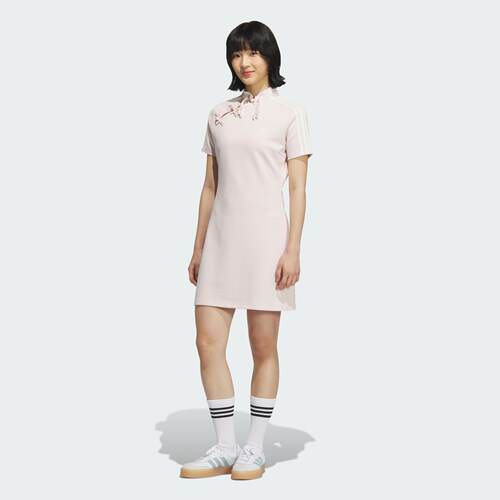 阿迪达斯三叶草女子经典新中式运动短袖连衣裙KB6410