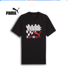 彪马2025夏新款休闲时尚舒适百搭圆领半袖上衣男短袖T恤690253-01