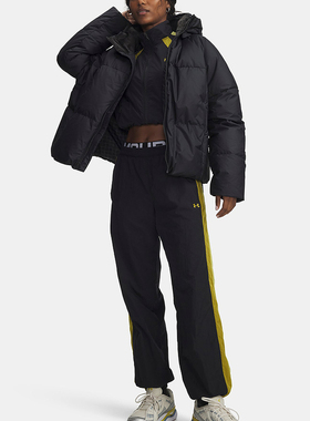 安德玛羽绒服短款冬季新款女士热冬系列保暖夹克外套6001001-001