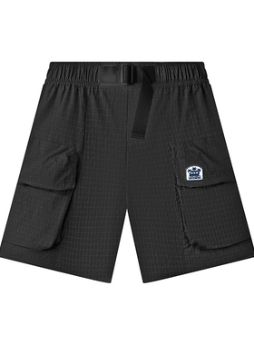 斯凯奇2025男女童装舒适透气休闲梭织短裤L225B032-0018