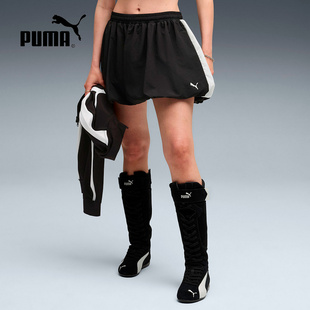 PUMA彪马T7拼接俏皮蓬蓬裙2025秋女复古休闲气球裙短裙 634538