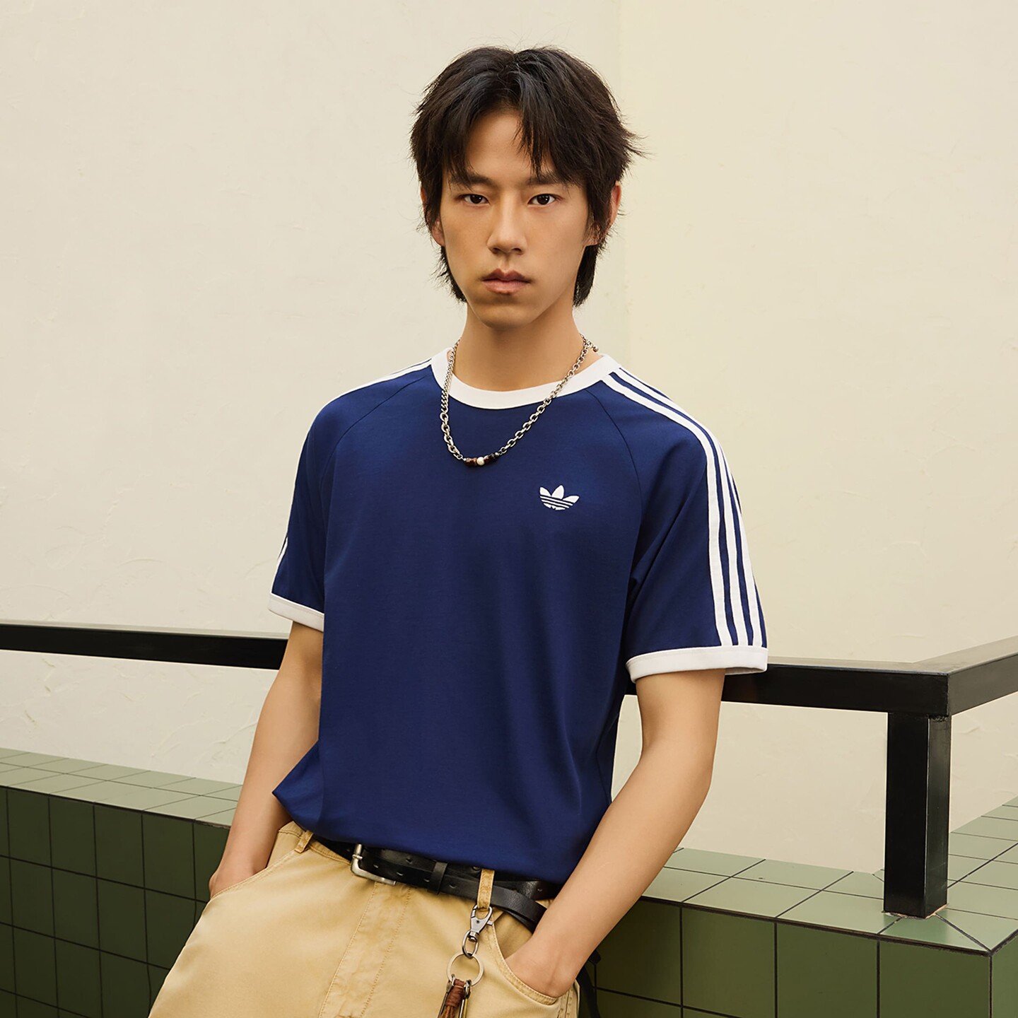 阿迪达斯三叶草男子运动短袖T恤HZ9634