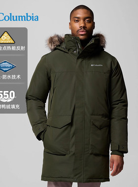 Columbia哥伦比亚户外男25秋冬新款550蓬中长款拒水羽绒服 WM4233