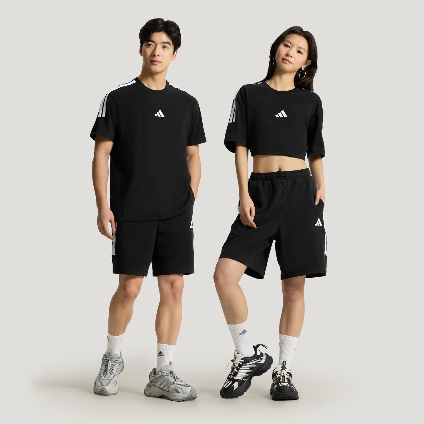 阿迪达斯男女短袖套装KX0521|KX0522|KX0523|KX0524
