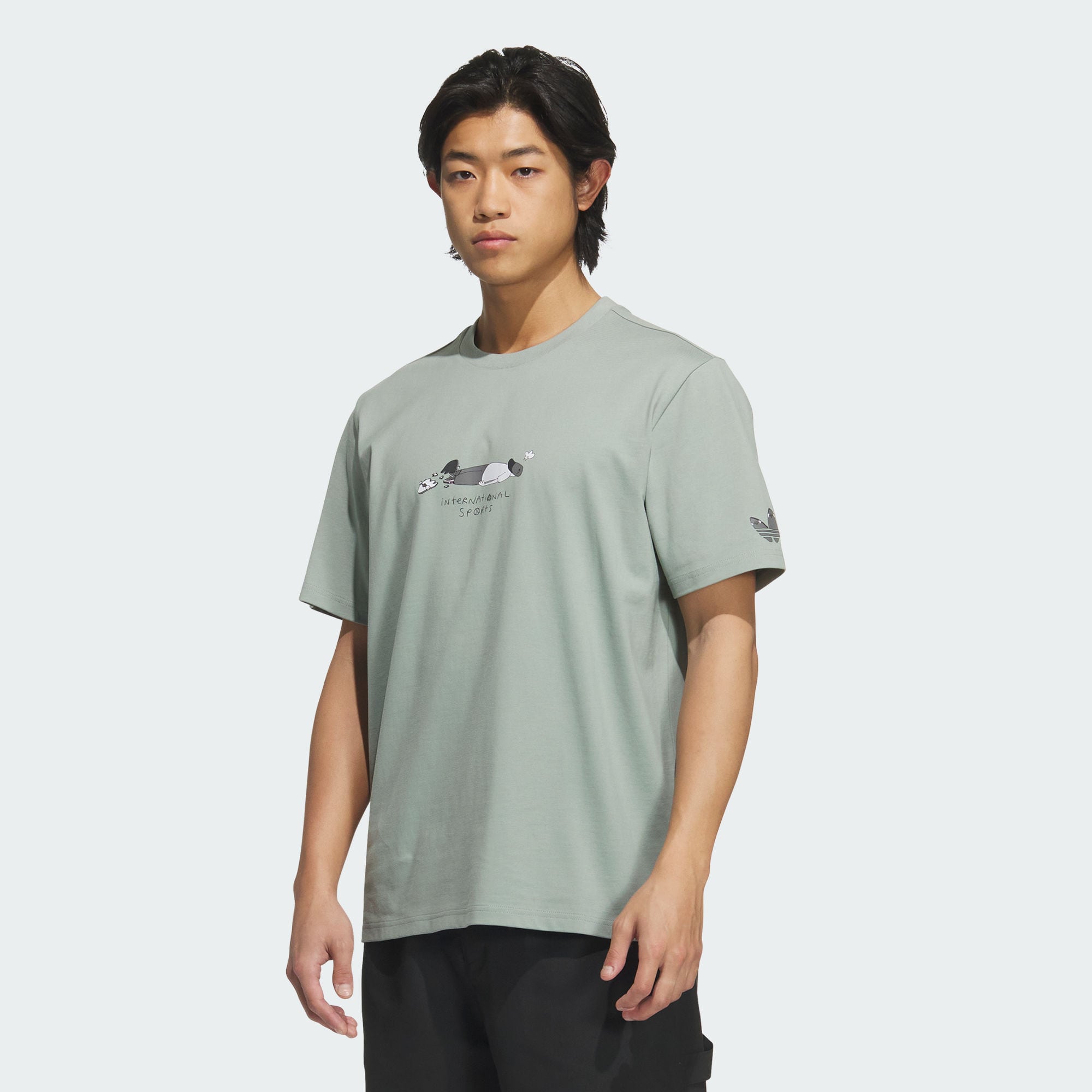 阿迪达斯三叶草男子运动短袖圆领T恤KA2250|KA2251