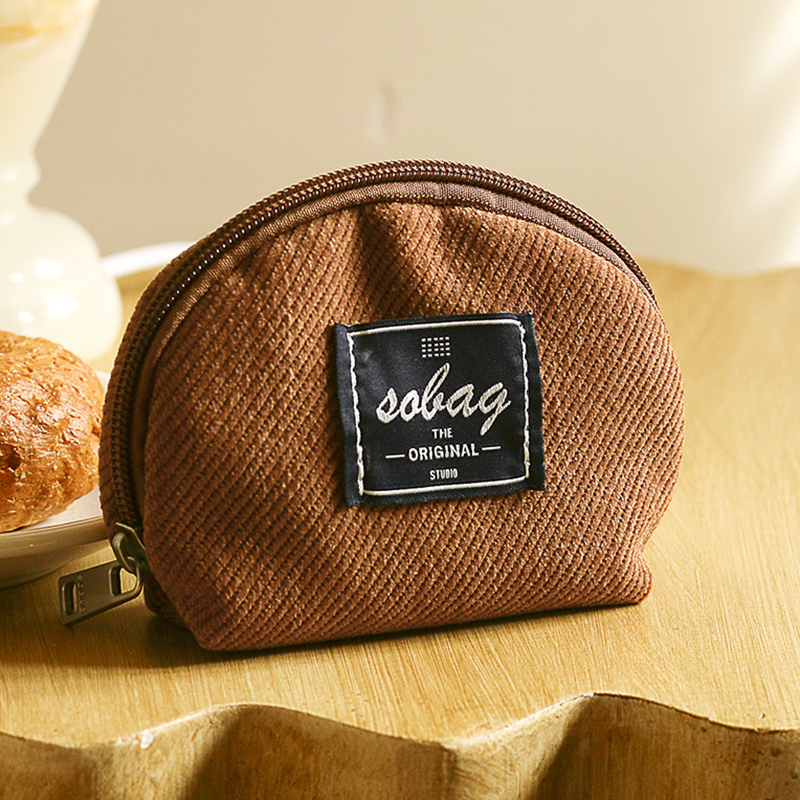 sobag灯芯绒迷你口红耳机小卡包