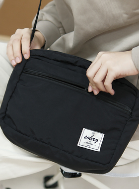 sobag轻便通勤大容量尼龙帆布单肩包女日系中性休闲防泼水斜挎包