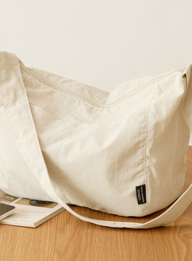 sobag2025日系简约斜挎单肩防水尼龙布包女大容量休闲通勤饺子包