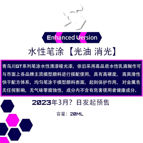 GT笔涂保护漆丨青鸟川丨水性漆丨高达模型手办上色丨懒懒同学