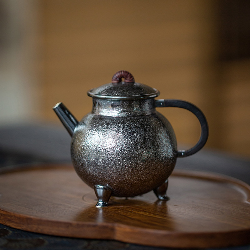 爱曼器纯银三足炉160cc泡茶壶