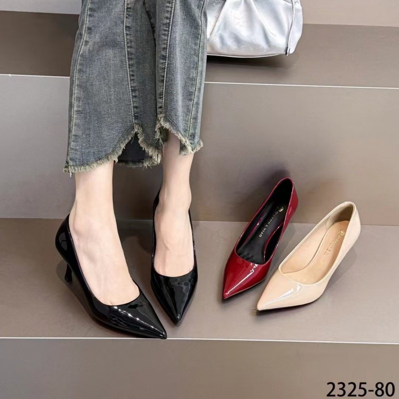 裸粉色高跟鞋女2025新款网红气质尖头漆皮细跟单鞋简约性感通勤鞋,女鞋,浅口单鞋,淘宝优惠券,粉丝福利购,淘宝优惠卷