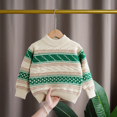 男童秋冬季加厚毛衣套头