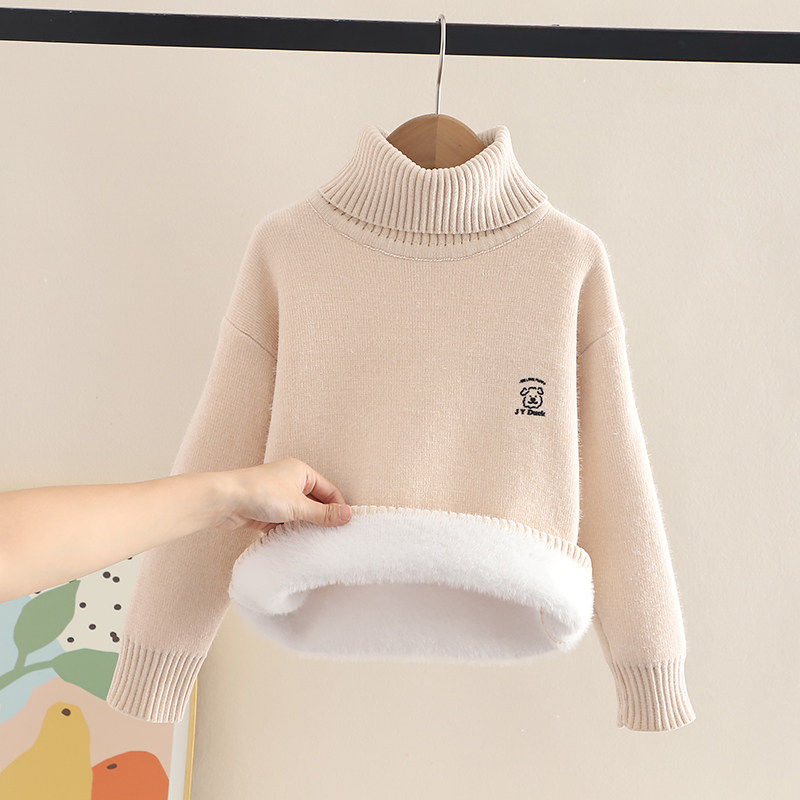 儿童高领毛衣一体绒中大童加绒加厚冬季2024新款男童女童打底衫,童装/婴儿装/亲子装,毛衣/针织衫,淘宝优惠券,粉丝福利购,淘宝优惠卷