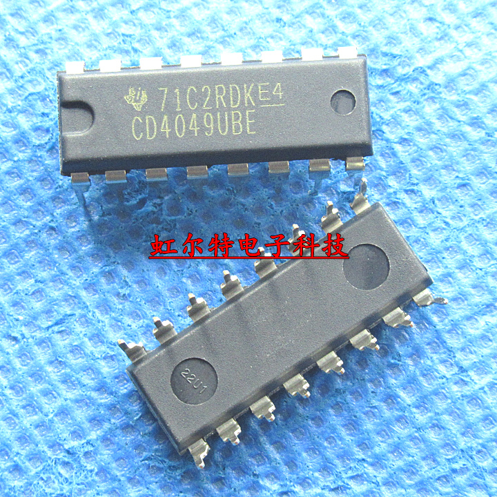 直插集成芯片 CD4049UBE CD4049 DIP-16 逻辑IC 进口原装