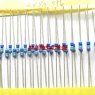 1/4W高精度金属膜电阻 249欧 249R 0.1% 0.25W千分之一 铜脚50只