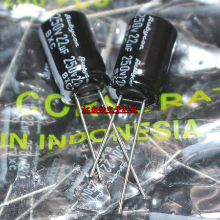 日本红宝石电解电容 250V22UF 22UF250V 10*16 BXC高频低阻长寿命