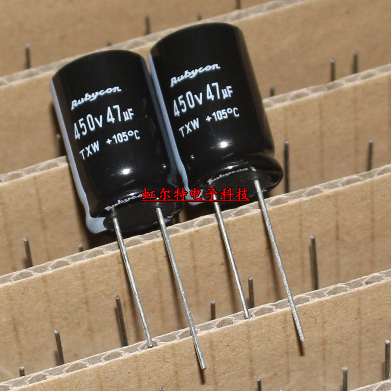 进口电解电容 450V47UF 47UF 450V 16x25 红宝石TXW长寿命 105度 - 实物图