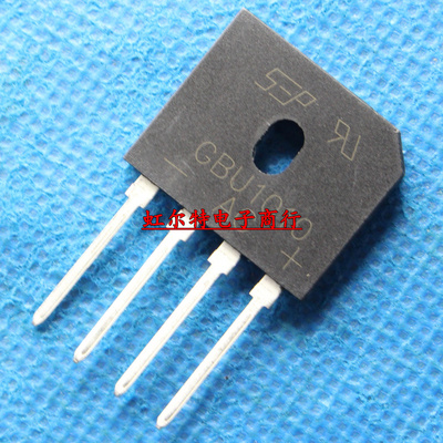 整流桥堆 扁桥 GBU1010 10A/1000V ZIP-4 整流器 电磁炉用 原装