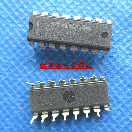 接口芯片IC MAX232EPE MAX232 DIP-15 RS232收发器 进口原装