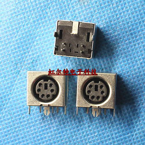 鼠标键盘插座 6芯 MD6 MD6母座 MD6芯 PS2母座 PCB焊板(10只15元)