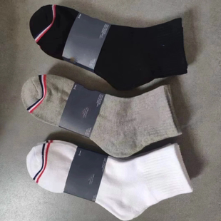 外贸男袜  堂妹！TOMY 39-42码男袜！男士毛巾底运动袜 3双一组！