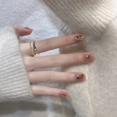 手工制作成品美甲贴片腮红晕染爱心涂鸦穿戴甲显白假指甲指甲贴片