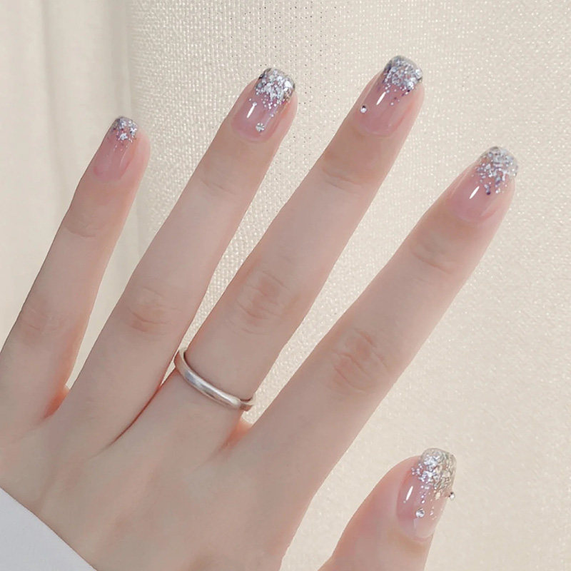 美甲贴片 手工定制成品甲片 短美甲工具