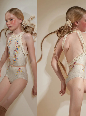 领秀 现货JAC练功服儿童芭蕾舞蹈瑜伽连体紧身衣集训服童款