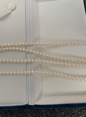 “好运来”无调色极光日本akoya珍珠项链5-5.5mm正圆